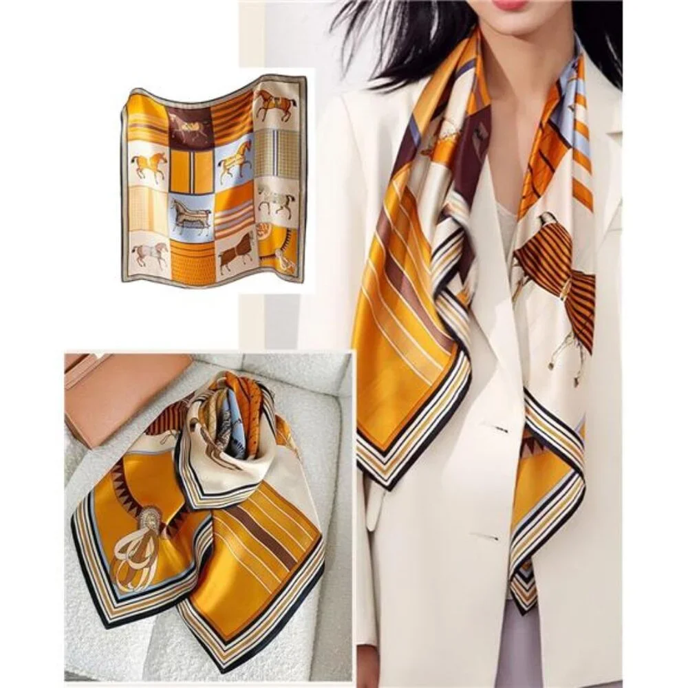 Hair Bandanas Scarf For Women Lightweight Fashion Neck Silk Satin Head
